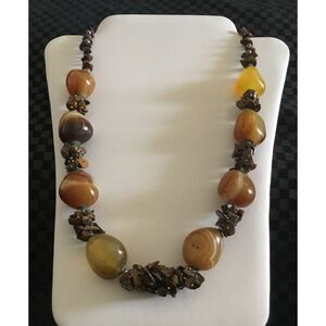 Genuine Smokey Quartz/Tiger Eye Necklace